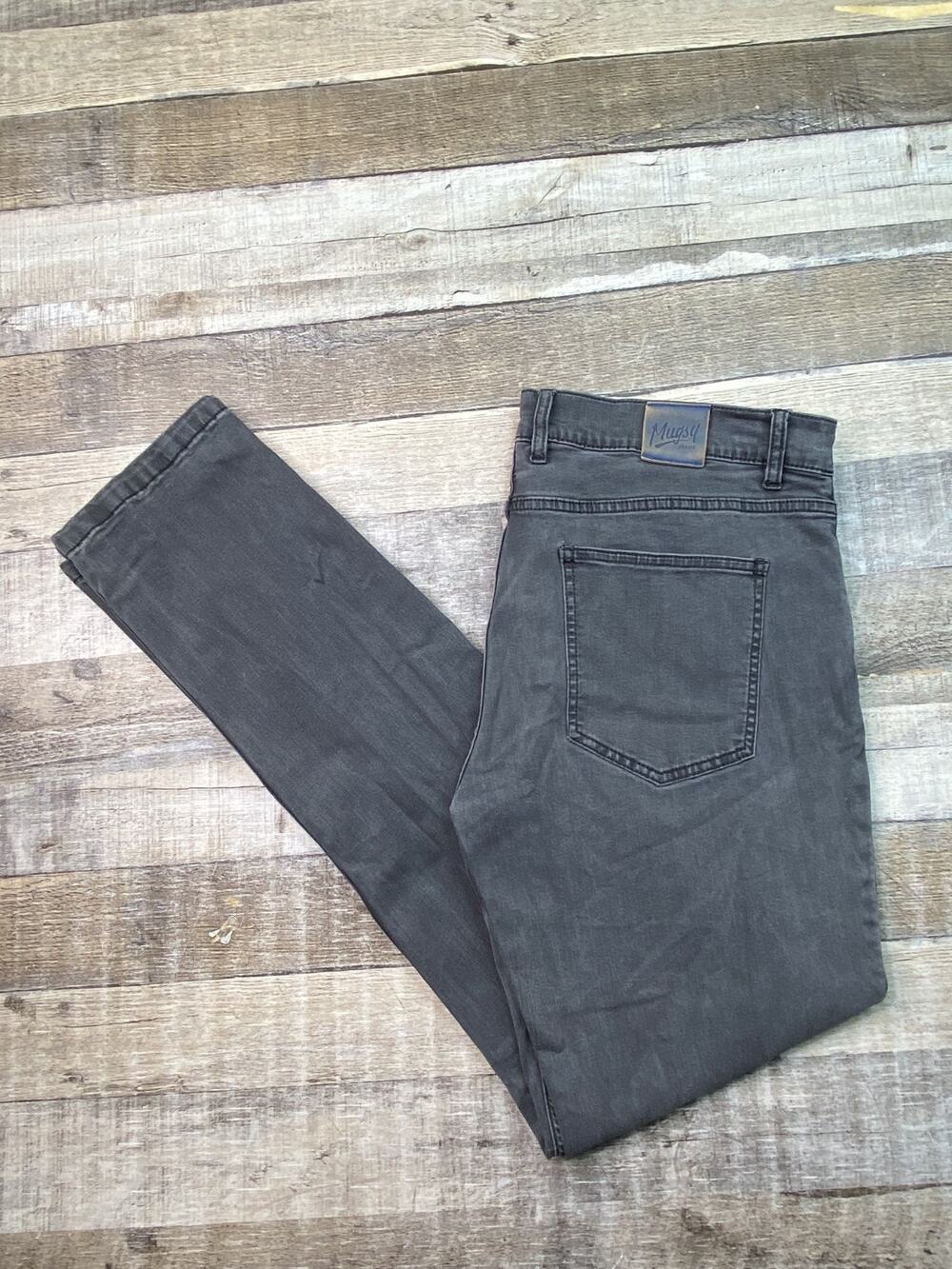 Mugsy Willys Slim Fit Jeans Stretch Denim 36x34 Mens Gray Cotton Preppy Casual